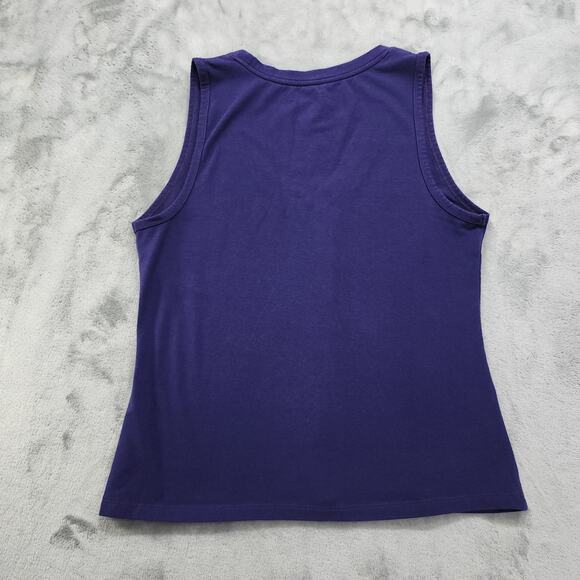 A New Day Top Womens L Purple Scoop Neck Sleeveless Slim Fit Tank Stretch Casual - Picture 7 of 8